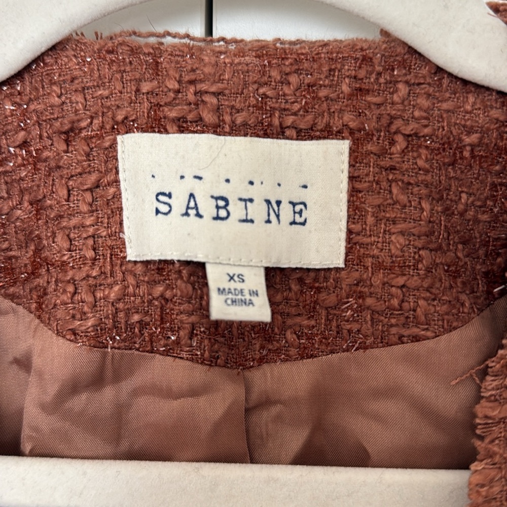 Sabine Tweed Sequin Beaded Blazer - XS - Picture 2 of 5